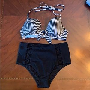 Shade & Shore high waisted bikini set, like new